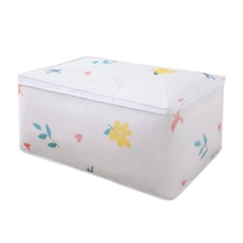 Lot de 2 sacs de rangement anti-poussière en PEVA 60 x 39 x 25 cm pour vêtements et couvertures