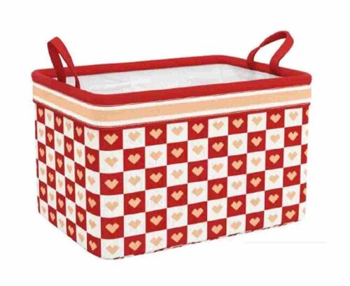 Panier de rangement en tissu pour vêtements et articles divers - 44 x 34 x 25 cm