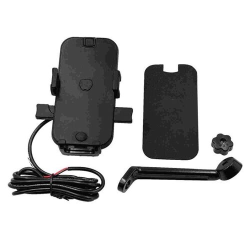 Support De Téléphone Pour Moto Avec Chargeur Usb Pour Téléphones De 4 À 6,5 Pouces - Verrouillage Automatique Et Rotation À 360°