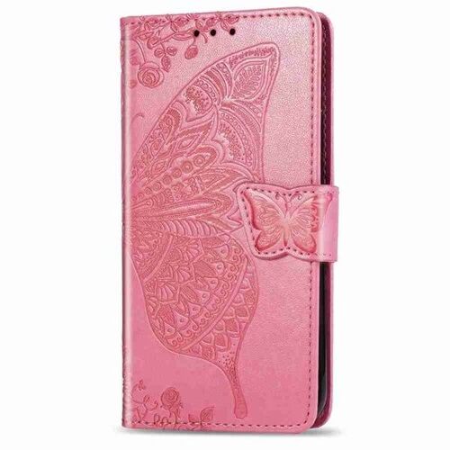 Étui Pour Galaxy M30 Avec Emplacements Pour Cartes, Portefeuille Et Cordon ¿ Motif Floral (Rose)