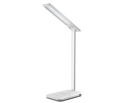 Lampe de bureau LED à chargement sans fil avec design réglable et hauteur ergonomique pour les étudiants