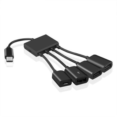 Hub USB 3.1 vers 4 ports USB 2.0 - Hub de charge Type-C avec 4 ports pour périphériques