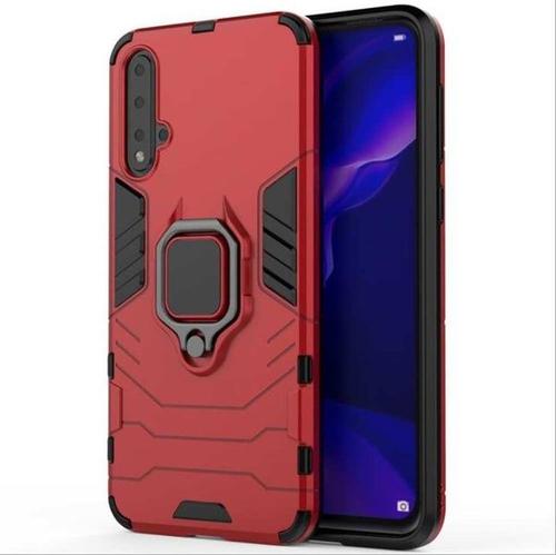 Coque PC + TPU avec anneau de support pour Huawei Nova 5 Pro - Rouge - 2 pièces