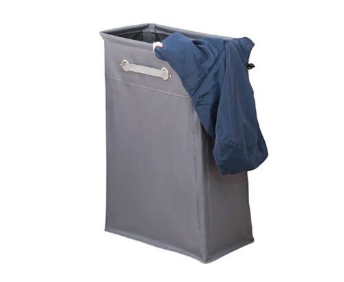 Panier à linge pliable gris foncé pour le linge et le rangement