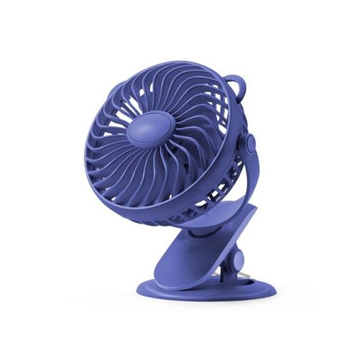 Ventilateur à clip USB pour bureau et dortoir - Bleu foncé