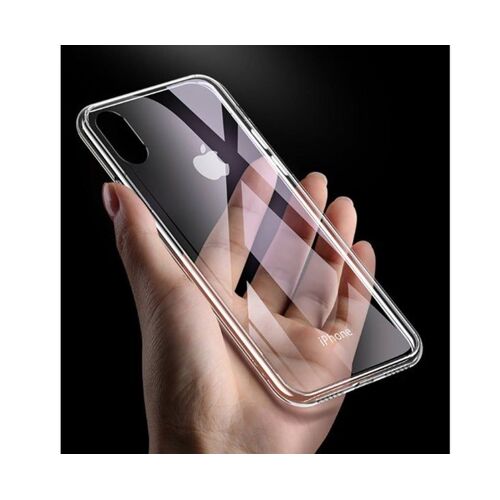 Coque Arrière En Verre Trempé Avec Bord En Tpu Pour Iphone Xs, Xs Max, Xr ¿ Fine, Résistante Aux Chocs, Compatible Avec La Recharge Sans Fil