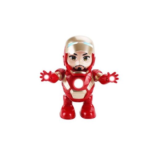 Mini robot danseur Iron Man avec lumière et musique