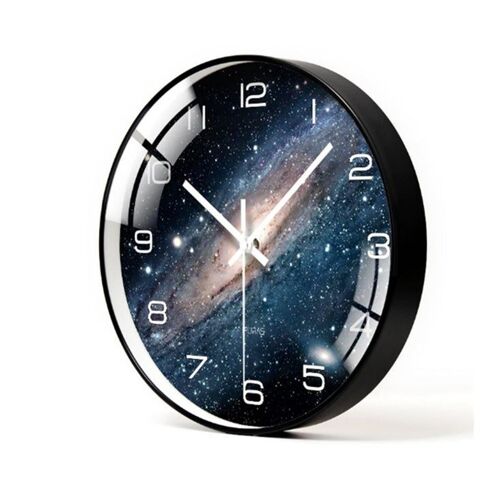 Horloge murale silencieuse ciel étoilé de 14 pouces pour la décoration de la maison et du bureau