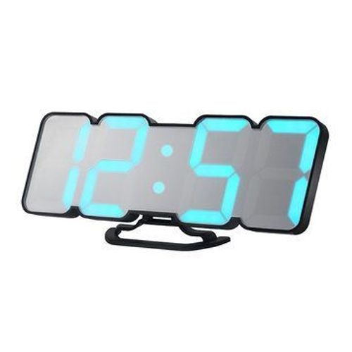 Réveil LED 3D avec télécommande et thermomètre - NOIR
