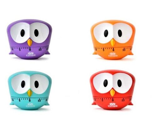 Minuterie De Cuisine Mécanique 4 Pièces Avec Motif Animal De Compagnie - Aucune Pile Requise, Abs Durable, 6,8 X 8 Cm, 150 G Chacune