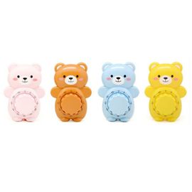 Minuterie d'apprentissage en forme d'ours, 4 pièces, mécanique, sans piles, ABS durable, 11,7 x 8 cm, 110 g chacune