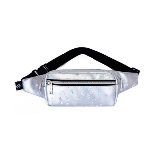 Sac de poitrine imprimé papillon, sac banane de sport imperméable en PU