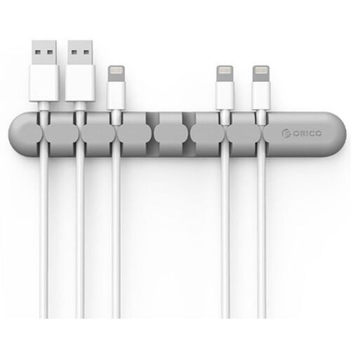 Organiseur de câbles en silicone (2 pièces) pour câbles de données et de charge avec adhésif 3M