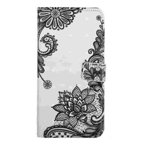 Étui Galaxy A40 Avec Support, Emplacements Pour Cartes Et Portefeuille ¿ Motif Floral Diagonal