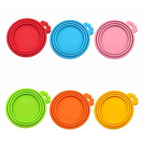 Couvercles En Silicone Pour Boîtes De Conserve Pour Animaux De Compagnie - Lot De 6 Pour La Conservation Des Aliments Pour Chiens Et Chats
