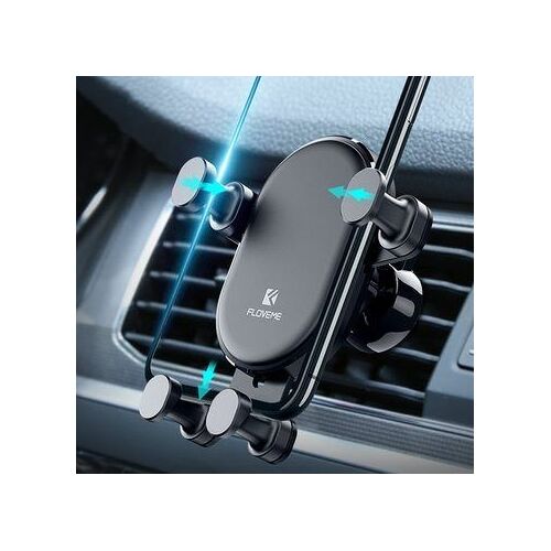 Support De Ventilation Pour Voiture Samsung Xiaomi - Verrouillage Automatique, Compatible Avec Smartphones De 4,7 À 6,5 Pouces, Noir