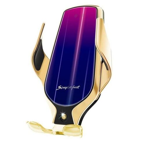 Chargeur Sans Fil Pour Voiture 10 W, Support De Téléphone Pour Smartphones De 3,5 À 7,5 Pouces ¿ R9 ¿ Argent