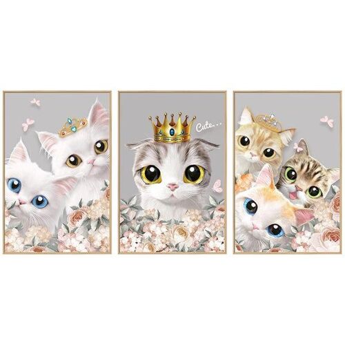 Autocollants muraux pour cadre photo chat, décoration d'intérieur ¿ PVC, 71 x 90 cm, imperméable, 160 g