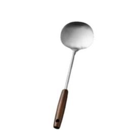 Spatule En Acier Inoxydable Avec Manche En Bois, 37,5 X 12 Cm