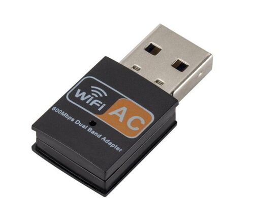 Carte réseau sans fil double bande 600 Mbps 2,4 GHz/5 GHz, adaptateur USB pour Windows, Linux et Mac OS