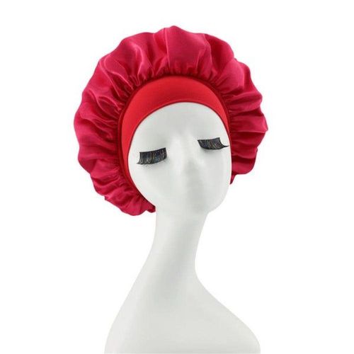 Bonnet De Douche Turban À Large Bord Et Haute Élasticité - Rose 