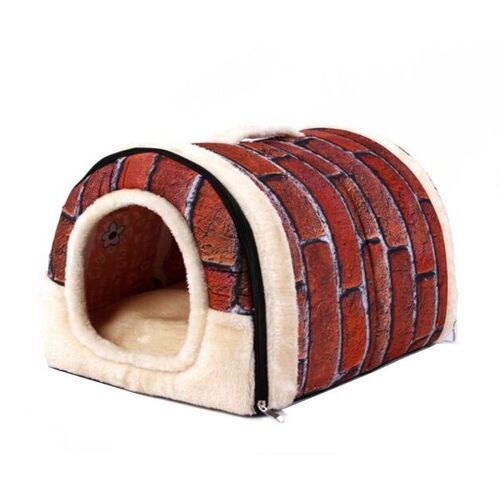 P175 Niche Igloo Pour Chien Et Chat 35 X 30 X 28 Cm Avec Coussin Pour Petits Animaux De Moins De 1,5 Kg
