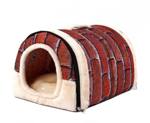 P177 Niche Pour Chien Et Chat, Niche Igloo 60 X 45 X 45 Cm Avec Coussin Pour Petits Animaux