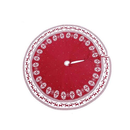 Jupe de sapin de Noël tricotée de 90 cm ¿ Décoration de Noël polyvalente et tapis de jeu