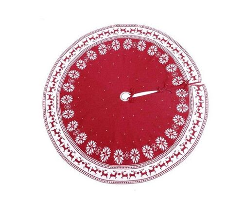 Jupe de sapin de Noël tricotée de 122 cm pour décoration de Noël et aire de jeux