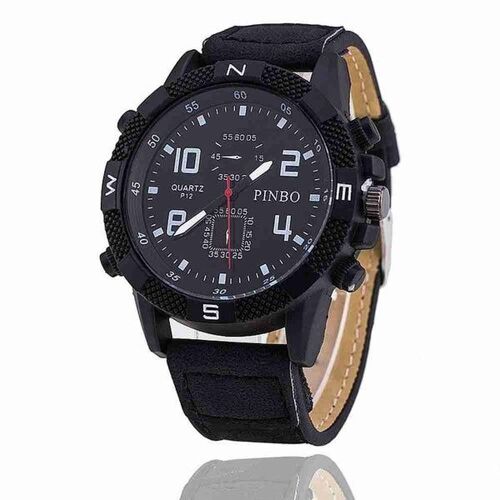 Montre De Sport À Quartz Militaire En Cuir Pour Homme - Pack Simple Ou Double
