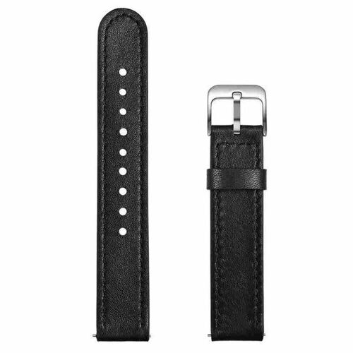 Bracelet De Montre En Cuir 18 Mm, Facile À Retirer, À Bout Rond, Noir, Compatible Avec Withings
