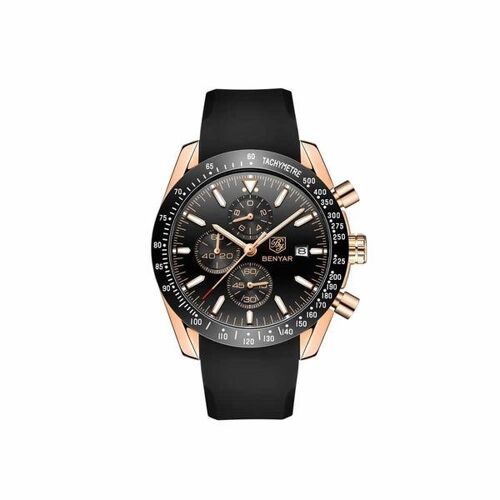 Montre Chronographe À Quartz Étanche Pour Homme, Style Militaire, By-5140m