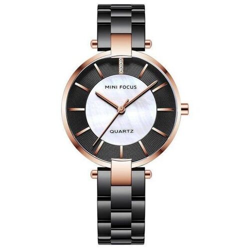 Montre Analogique À Quartz Mini Focus Mf0224l Pour Femme Avec Bracelet En Métal - Noir