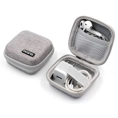 Sac de rangement pour câbles USB et écouteurs - Gris