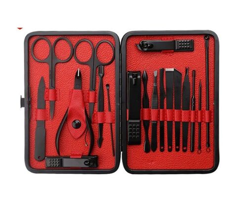Kit De Manucure Et Pédicure En Acier Inoxydable De 18 Pièces