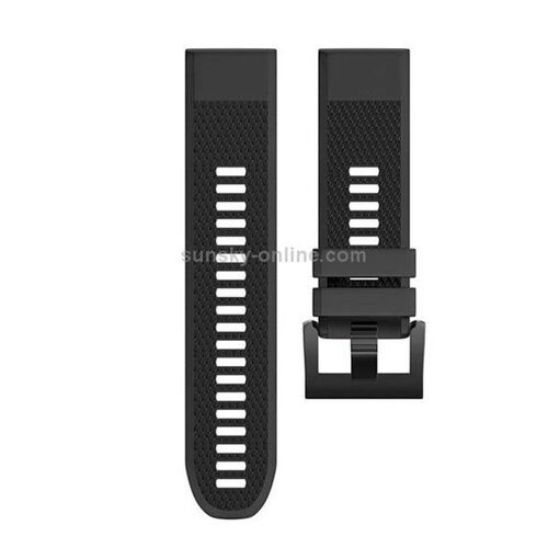 Bracelet En Silicone Pour Fenix 5x 26 Mm - Amovible Rapidement, Noir