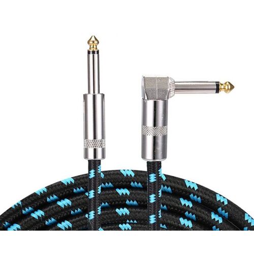Lot De 3 Câbles De Guitare Électrique 3 M, Jack 6,35 Mm 1/4, Pour Instruments Et Pédales