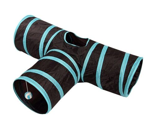 Tunnel Rampant Pliable En Forme De T Pour Chats Et Chiens, 80 X 30 Cm