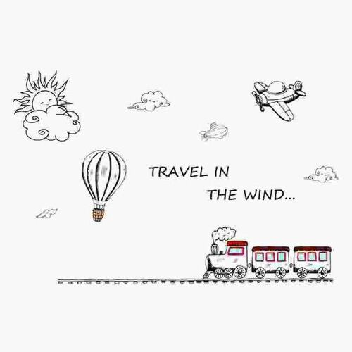 Lot De 2 Autocollants Muraux En Forme De Train Pour Chambre D'enfant Et Maternelle