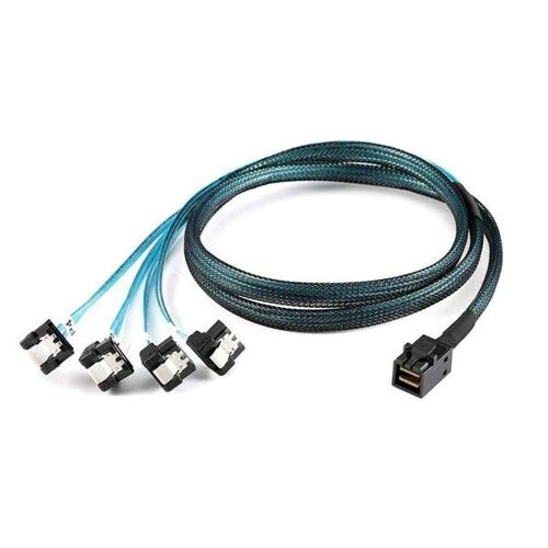 Câble de données Delock Mini-SAS vers SATA 4 ports 6 Gbit/s 1 m