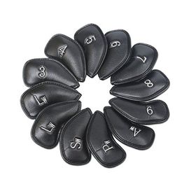 Lot De 12 Couvre-Fers De Golf En Cuir Synthétique Pour Clubs 3-Sw
