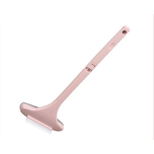 Outil de nettoyage de vitres double face avec chiffon en peluche - Brosse pour écran de nettoyage de vitres 3X - Rose