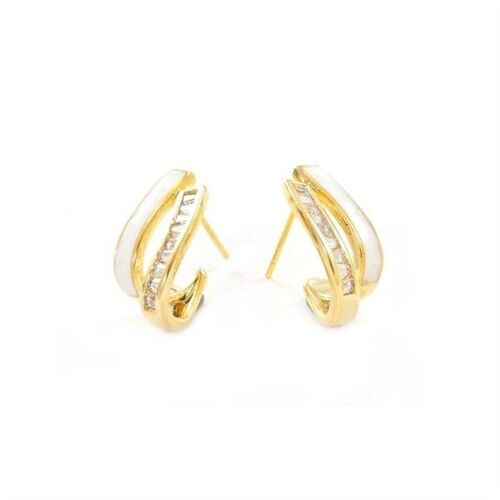 Boucles D'oreilles Doubles - Cuivre, Légères, 0,9 Cm X 1,5 Cm, 1 Paire