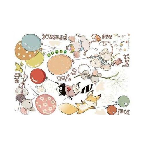 Autocollants muraux pour enfants SK7187 - Lot de 3 pour décoration de chambre - PVC, imperméable, 50 x 70 cm