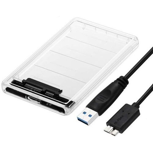 Boîtier de disque dur mobile SATA 2,5 pouces pour SSD/HDD jusqu'à 2 To avec interface USB 3.0
