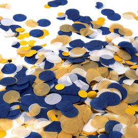 Confettis en Papier Rond 100g, Confettis à Pois Multicolores Pour la Décoration d'Anniversaire, la Décoration de Mariage, l'Embellissement Artisanal, le Remplissage de Ballons (Bleu)