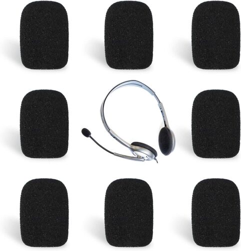 Housse de protection en mousse pour casque,microphone,pare-brise,microphone,mini pare-brise,protection en mousse,noir