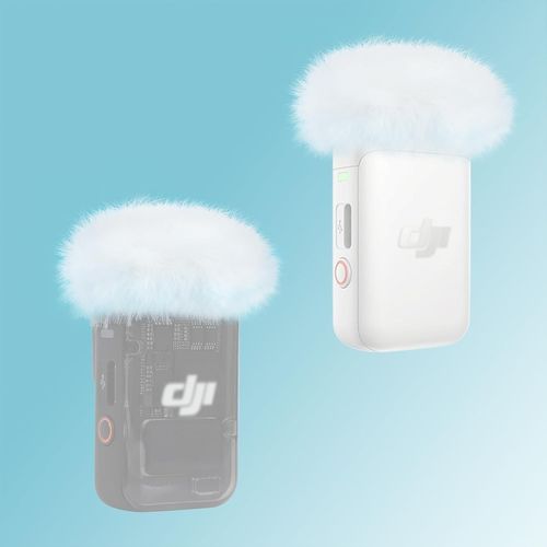 Bonnette Micro Anti Vent Compatible avec DJI Mic 2 Lavalier sans Fil et OSMO Pocket 3 Créateur,Mousse Micro en Fourrure Filtre Anti Pop Professionel Adapté à DJI Mic 2 (2 Pièces Blanc)