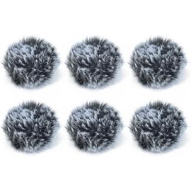 Bonnette Anti-Vent En Fourrure Pour Micro-Cravate Lavalier,Dead Cat Extérieur Pour Mini Micro 8-12mm,Lot De 6 Bonnette Furry Windscreen