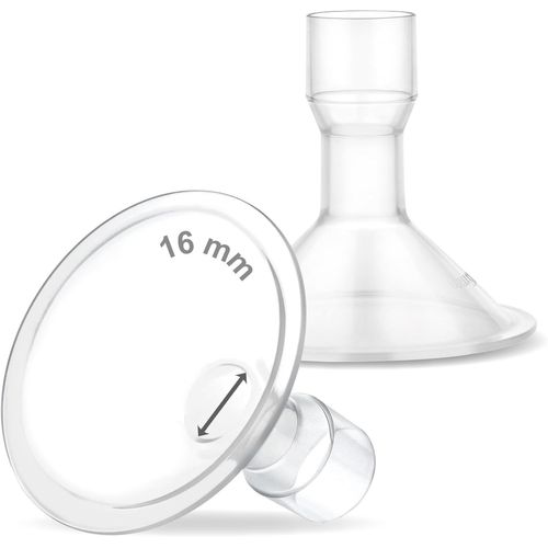 Myfit Lot De 2 Petits Boucliers De 16 Mm Compatibles Avec Tire-Lait Medela Personalfit,Freestyle,Harmony,Maxi,Flex,Connecteur,Connexion Au Connecteur Large Ou Étroit